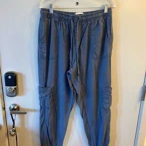 C&C California Blue Track Pants with Elastic Waistband